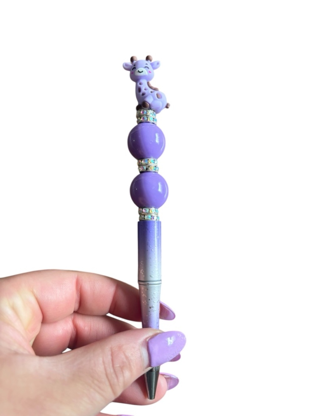 Lavender Giraffe Pen Handmade By AB INKS HANDMADE EXPRESSIONS